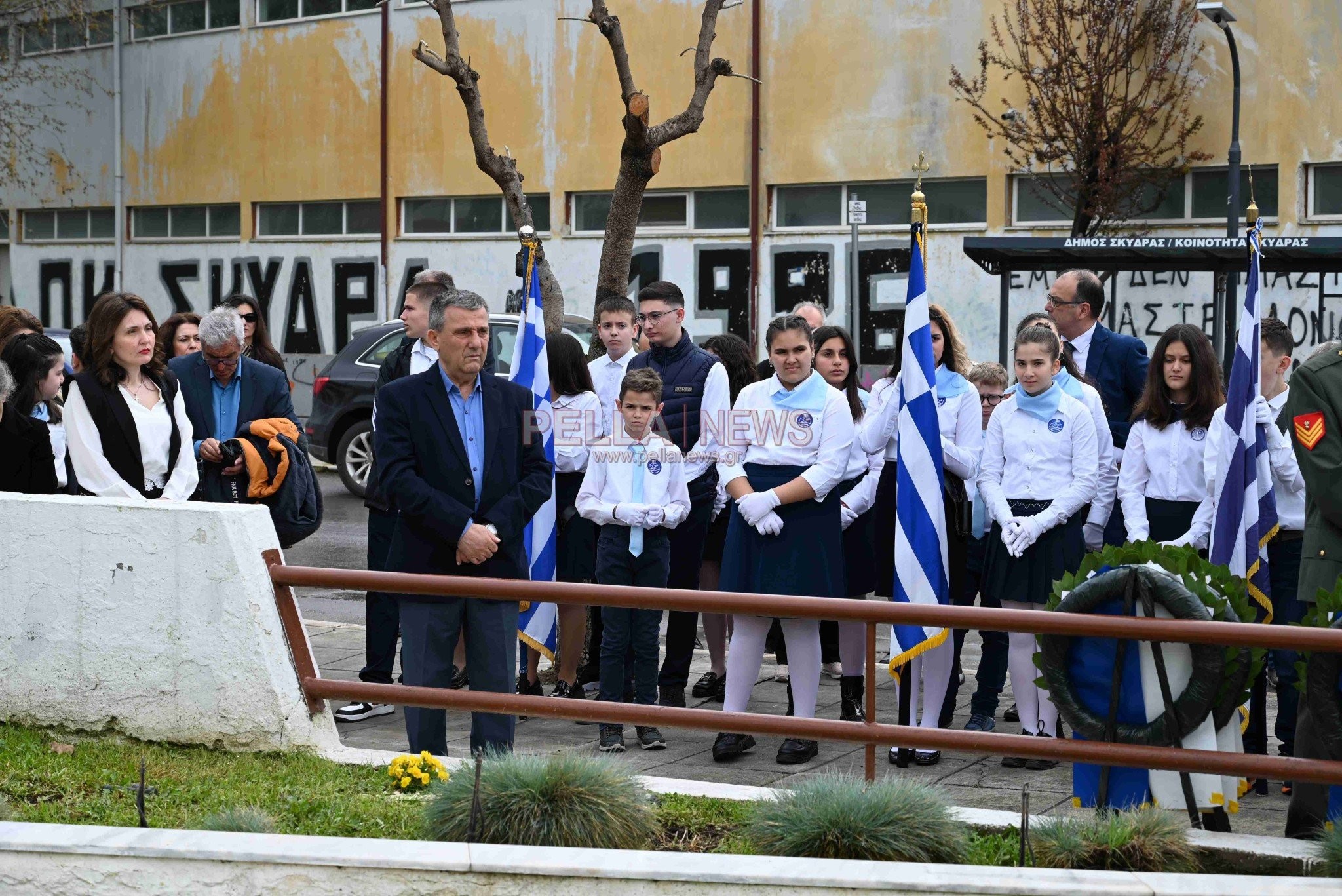 Δοξολογία στον Ιερό Ναό Αγίου Στεφάνου Σκύδρας, επιμνημόσυνη δέηση και κατάθεση στεφάνων