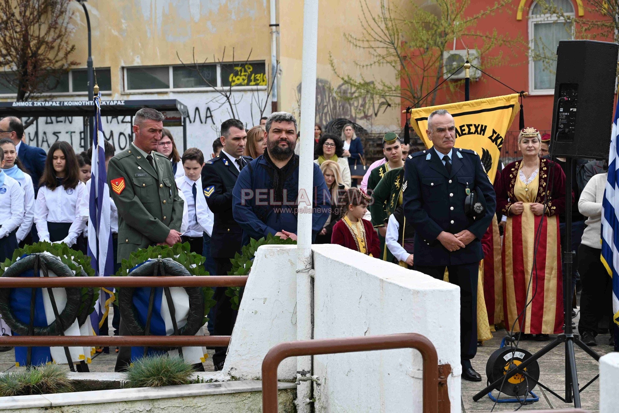 Δοξολογία στον Ιερό Ναό Αγίου Στεφάνου Σκύδρας, επιμνημόσυνη δέηση και κατάθεση στεφάνων