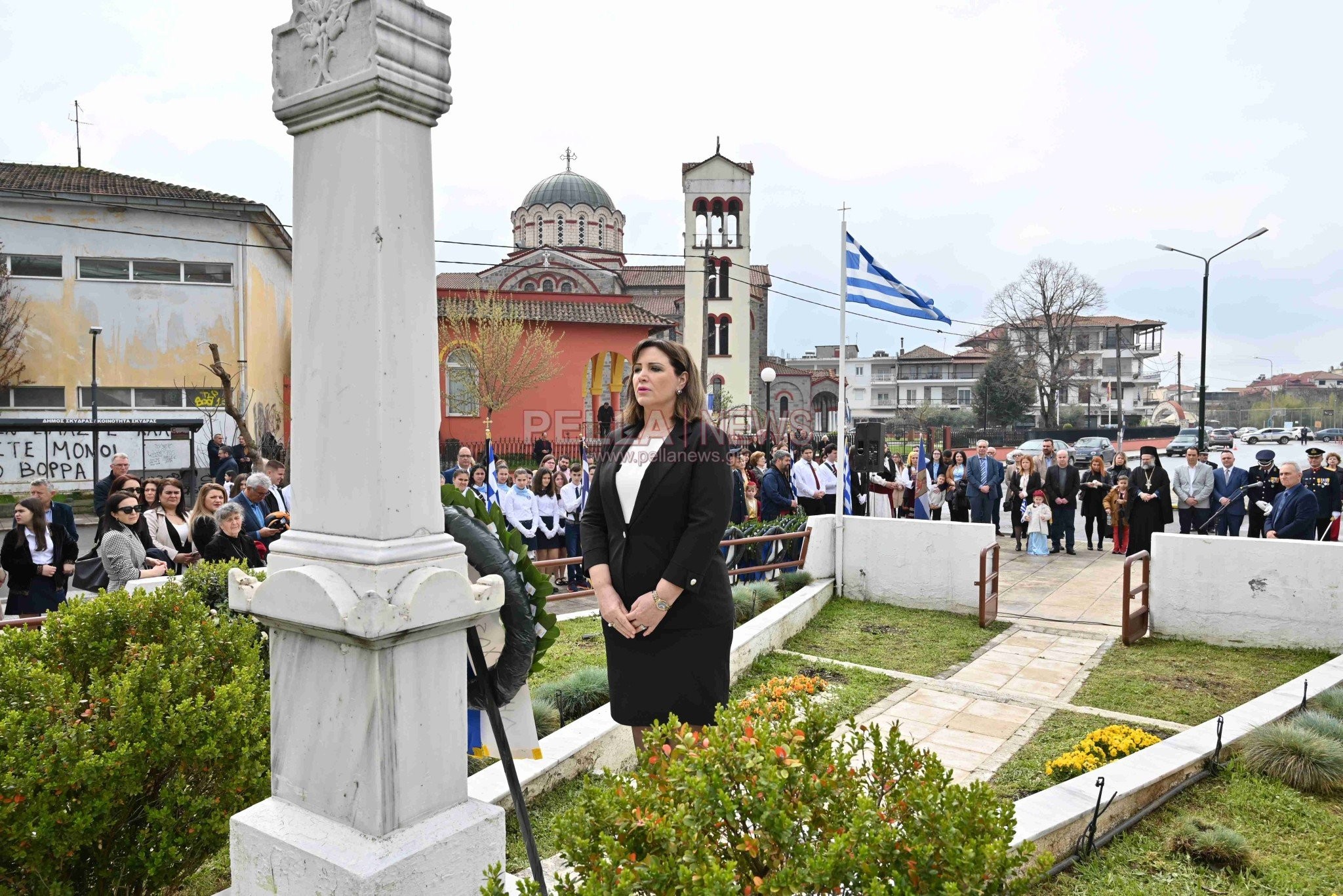 Δοξολογία στον Ιερό Ναό Αγίου Στεφάνου Σκύδρας, επιμνημόσυνη δέηση και κατάθεση στεφάνων