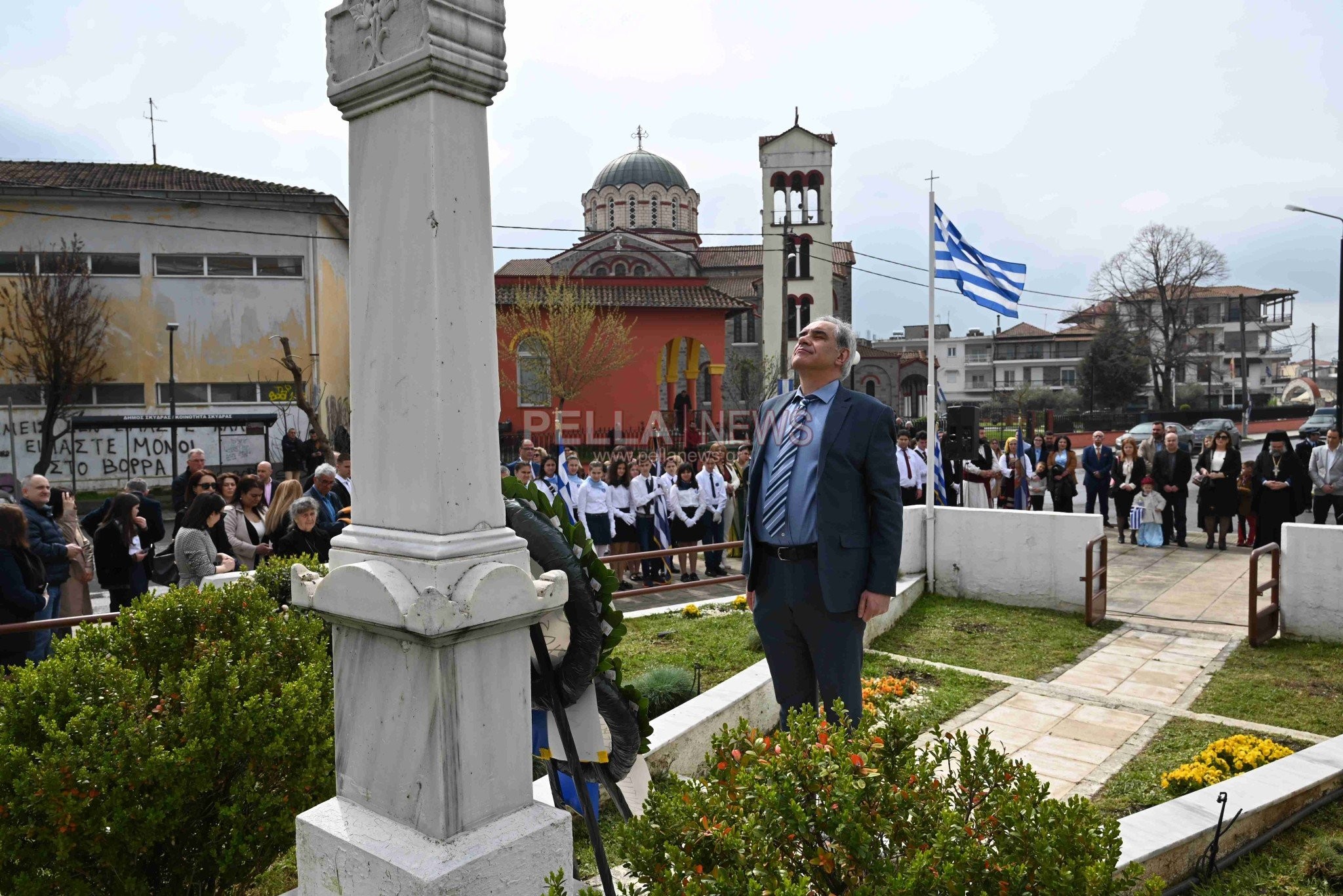 Δοξολογία στον Ιερό Ναό Αγίου Στεφάνου Σκύδρας, επιμνημόσυνη δέηση και κατάθεση στεφάνων