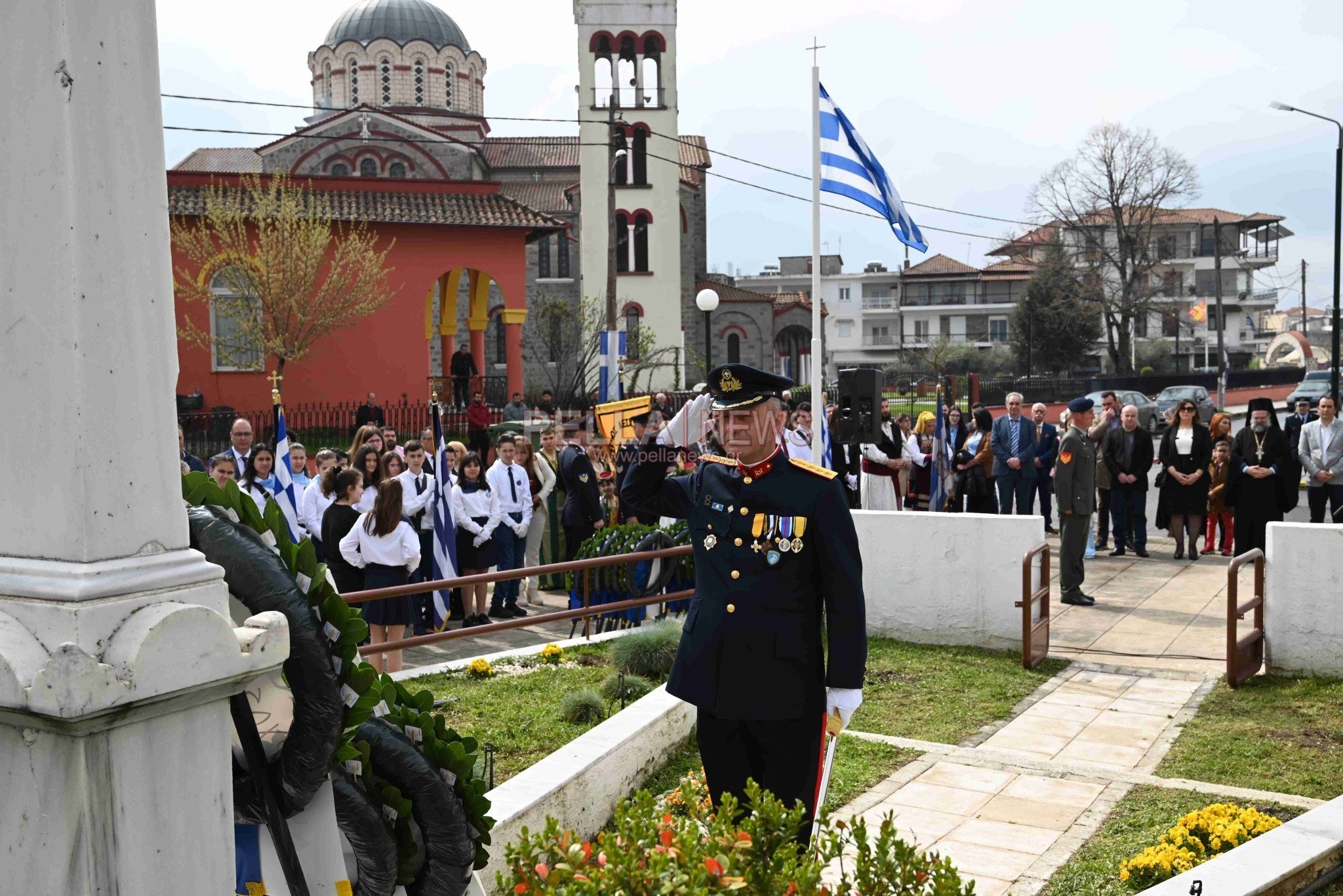 Δοξολογία στον Ιερό Ναό Αγίου Στεφάνου Σκύδρας, επιμνημόσυνη δέηση και κατάθεση στεφάνων