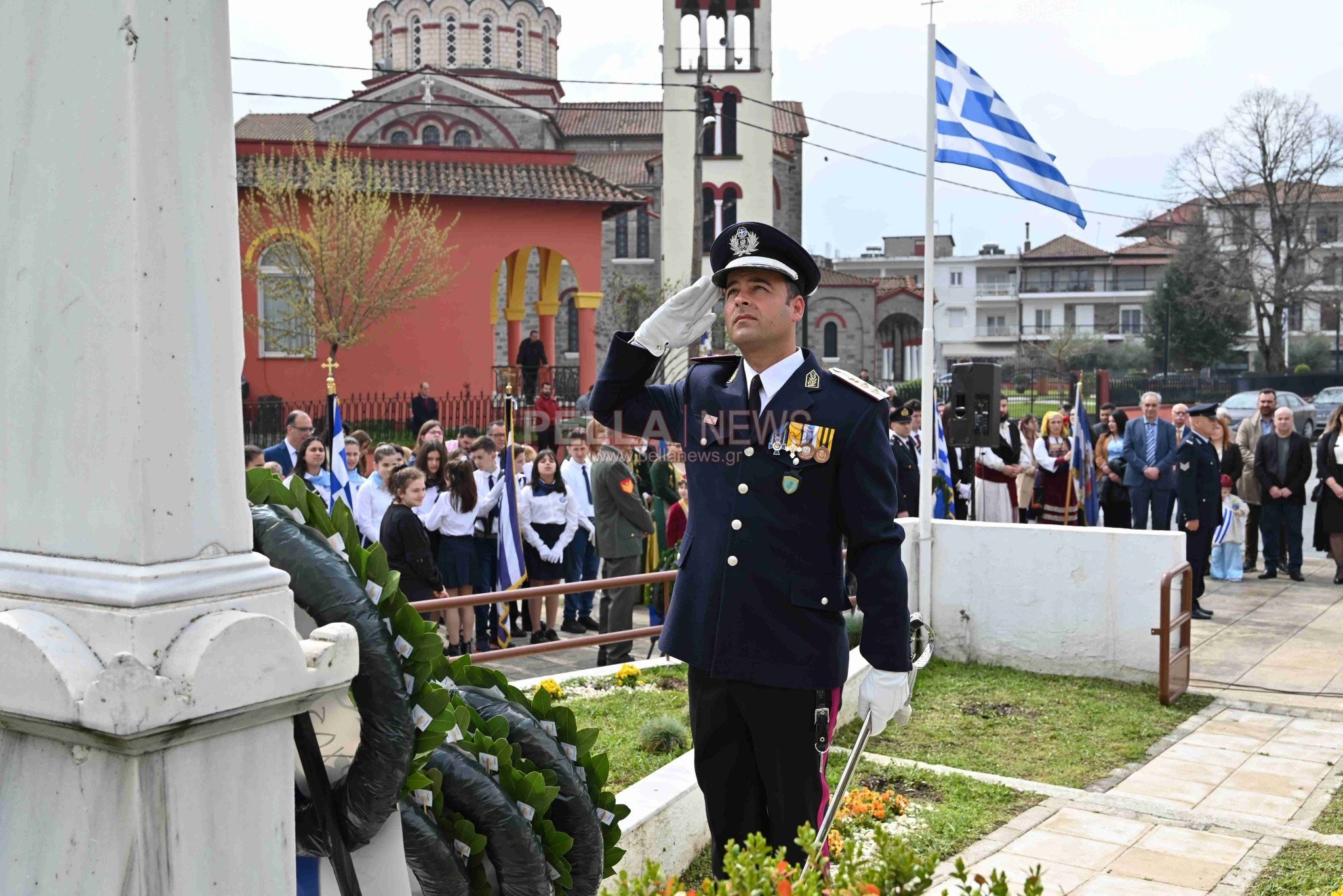 Δοξολογία στον Ιερό Ναό Αγίου Στεφάνου Σκύδρας, επιμνημόσυνη δέηση και κατάθεση στεφάνων