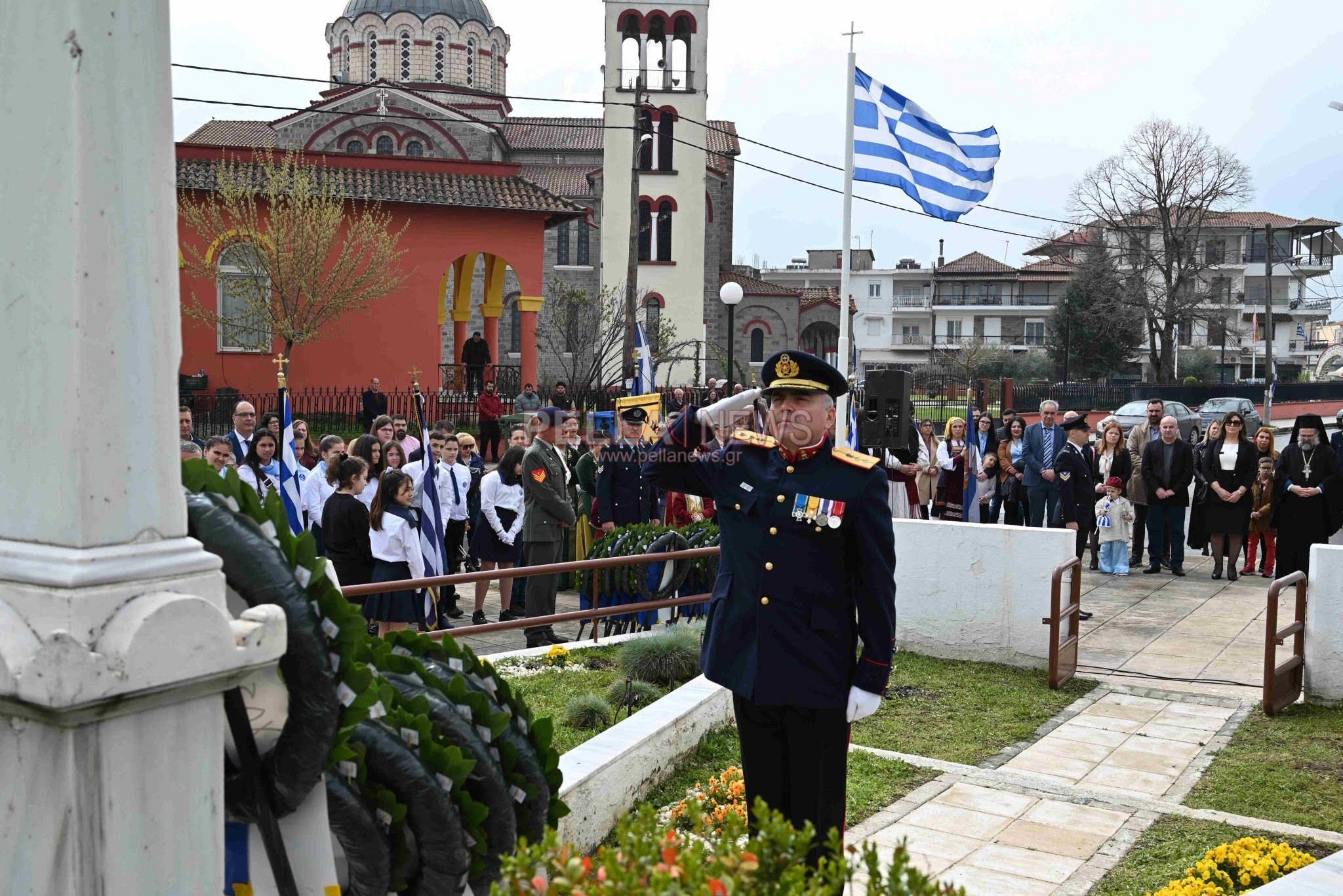 Δοξολογία στον Ιερό Ναό Αγίου Στεφάνου Σκύδρας, επιμνημόσυνη δέηση και κατάθεση στεφάνων