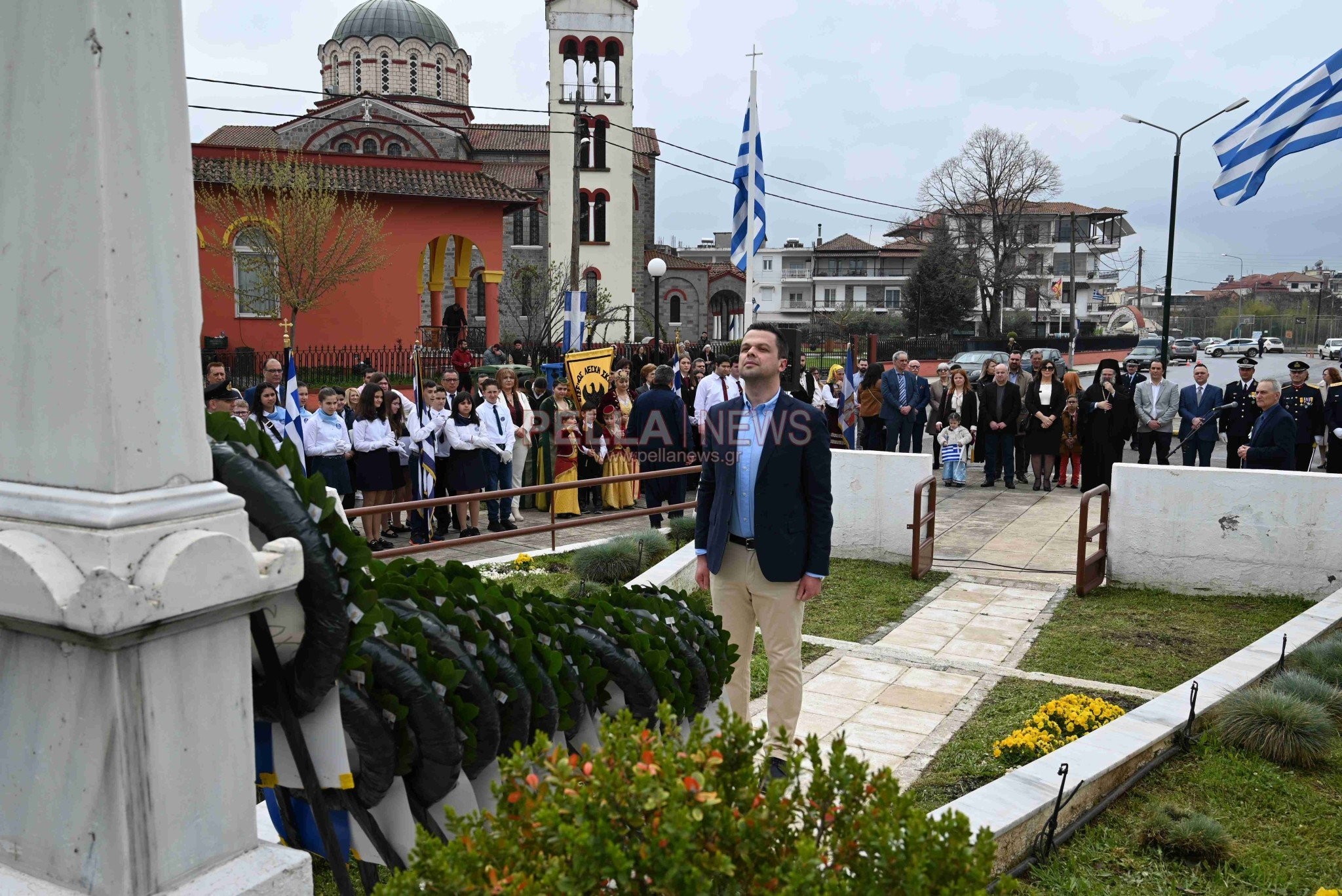 Δοξολογία στον Ιερό Ναό Αγίου Στεφάνου Σκύδρας, επιμνημόσυνη δέηση και κατάθεση στεφάνων