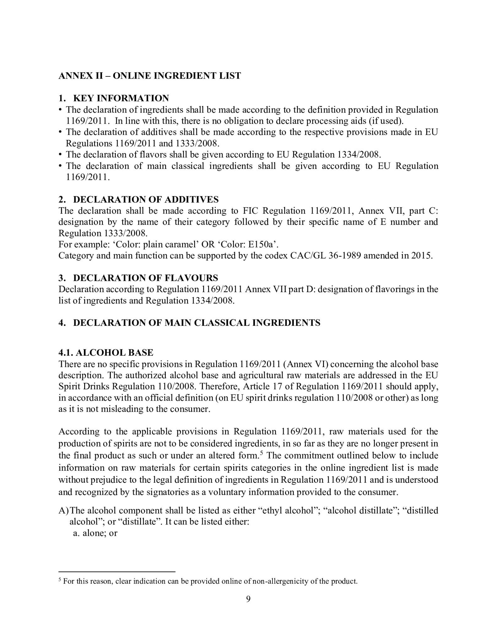 Μνημόνιο συνεννόησης για τα αλκοολούχα που πωλούνται στην Ε.Ε.