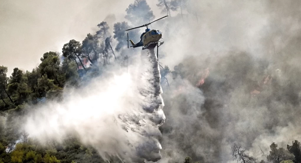 Φωτιά σε δασική έκταση στην περιοχή Σίτνα στη Δράμα