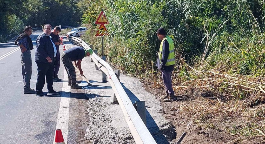 Εργασίες συντήρησης τεχνικών παράπλευρα της Εθνικής Οδού 2 (Τμήμα Ριζαρίου προς Μαυροβούνι)