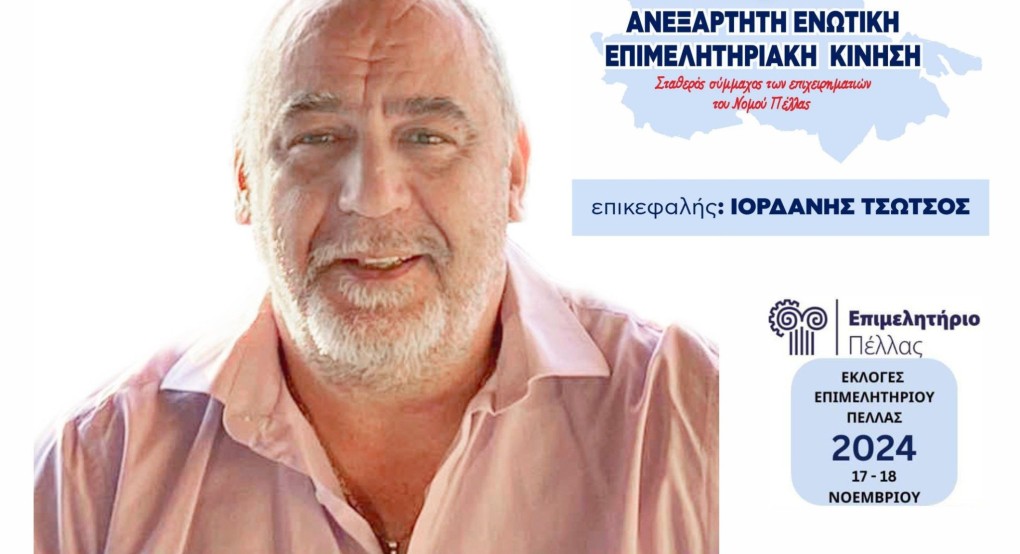 Νίκος Ζωγράφος: Με καθαρή και έμπειρη ματιά στη σύγχρονη αγορά για το Επιμελητήριο Πέλλας