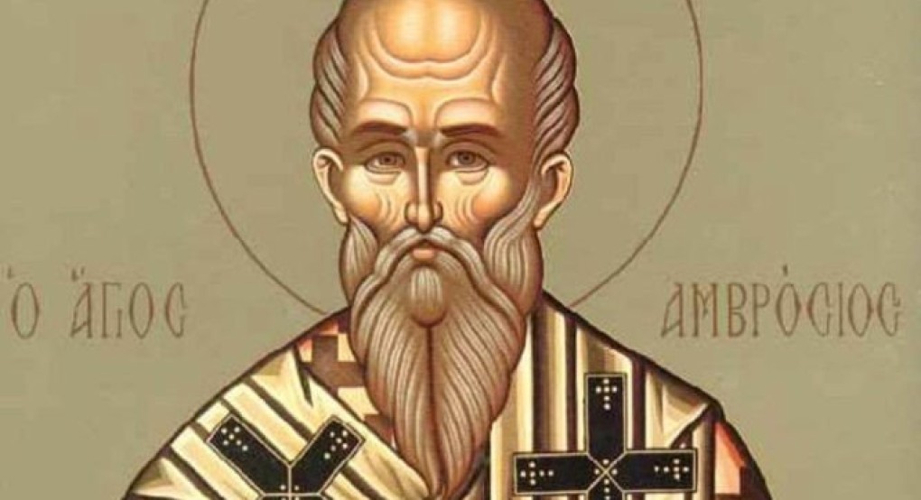 Ο Άγιος Αμβρόσιος, ο επίσκοπος Μεδιολάνων τιμάται στις 7 Δεκεμβρίου