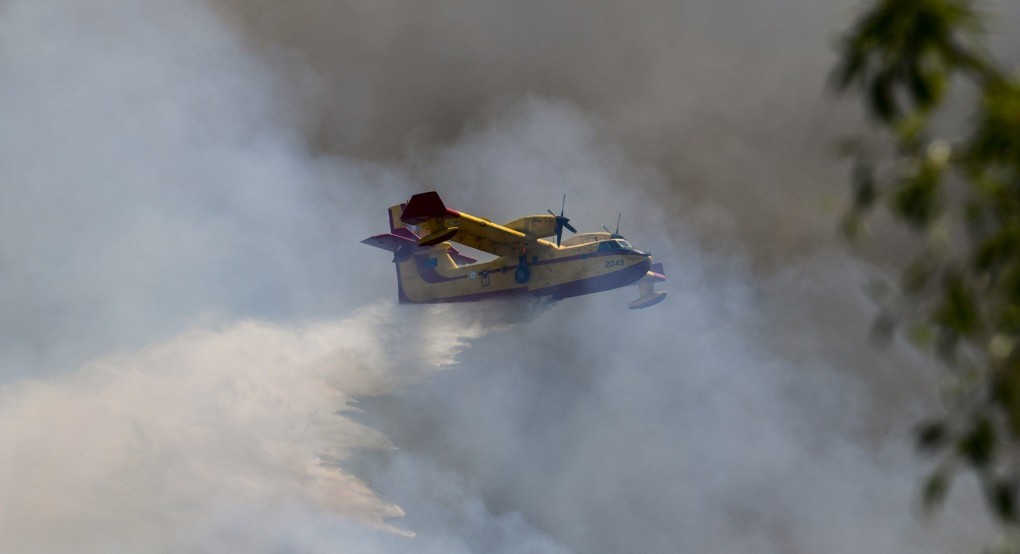 Canadair ατύχημα Ναυπακτία: Φωτογραφία ντοκουμέντο με το σπασμένο φτερό