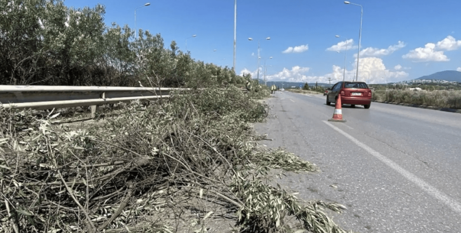 Εργασίες συντήρησης πρασίνου σε τμήμα της Ε.Ο. Θεσσαλονίκης – Ν. Μουδανιών