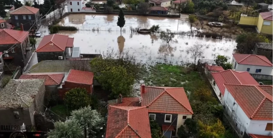 Λήμνος - Κακοκαιρία: Οι καταστροφές από ψηλά, «Όλα έγιναν σε 10 λεπτά»