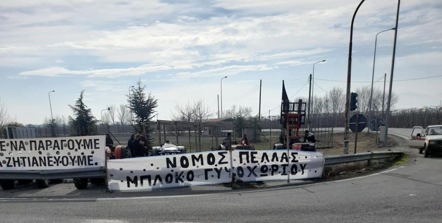 Πέλλα: Πρώτο δείγμα κινητοποιήσεων λίγο πριν την ομιλία του Πρωθυπουργού στη Βουλή