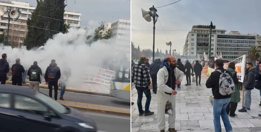 Στο Σύνταγμα οι μελισσοκόμοι -Με στολές και αναμμένα καπνιστήρια