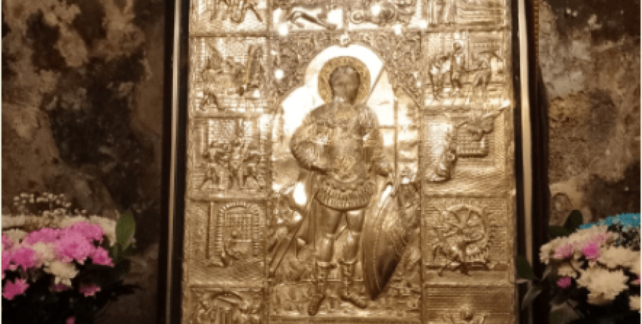 Ξεκίνησε η εικόνα του Αγίου Φανούριου το ταξίδι από την Ρόδο για την Αξιούπολη